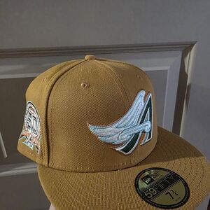 New Era Angels Tan-Rust 50th Anniversary 59FIFTY Fitted Cap 7 3/4
